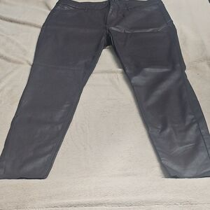 White House Black Market Dark Brown Coated Jean Skinny Pants